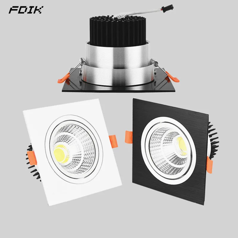 

Dimmable Recessed COB LED Downlights 7W9W12W LED Ceiling Spot Lights AC85-265V Warm Cold White LED Ceiling Lamps Indoor Lighting