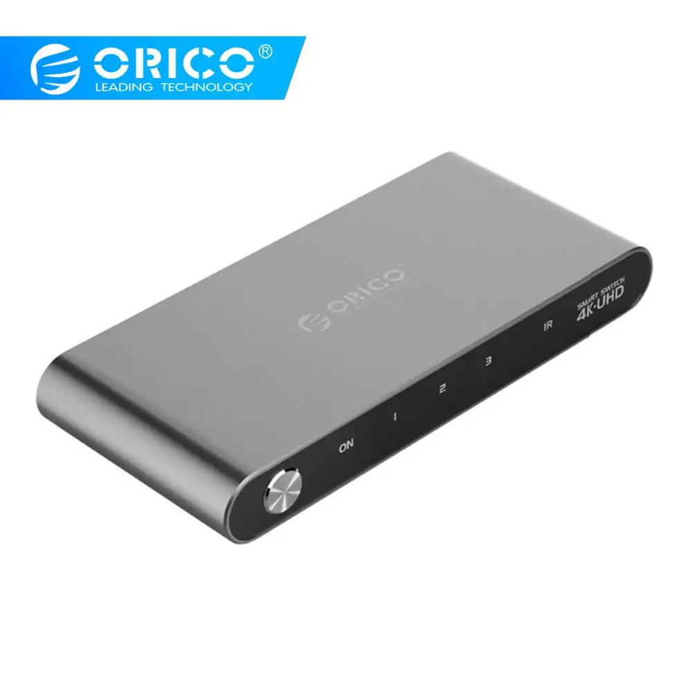 ORICO HDMI сплиттер переключатель 3 порта 4 к HD 1 к 3 порта HDMI коммутатор концентратор сплиттер инфракрасный пульт дистанционного управления для PS3 игр