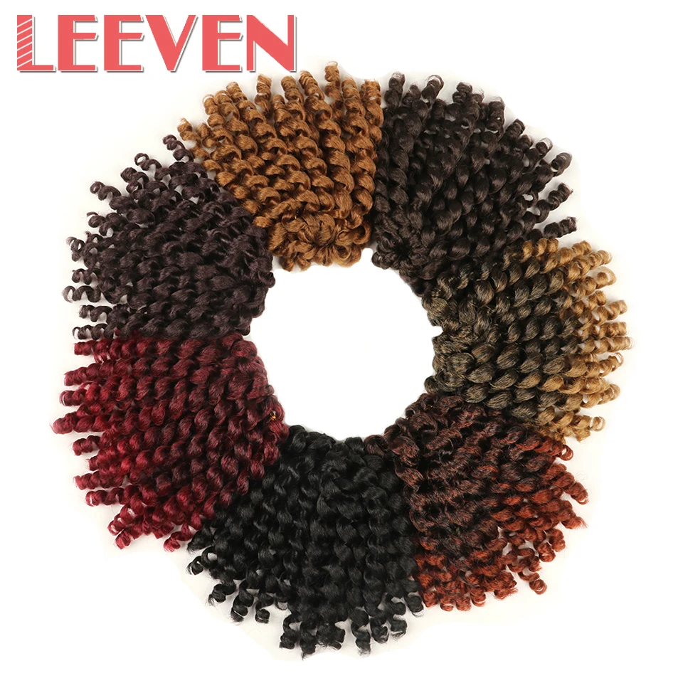 

Leeven 8'' Havana Twist Crochet Braid Hair 20roots Bounce Jamaican Bounce Afro Fluffy Wand Curls synthetic braiding hair