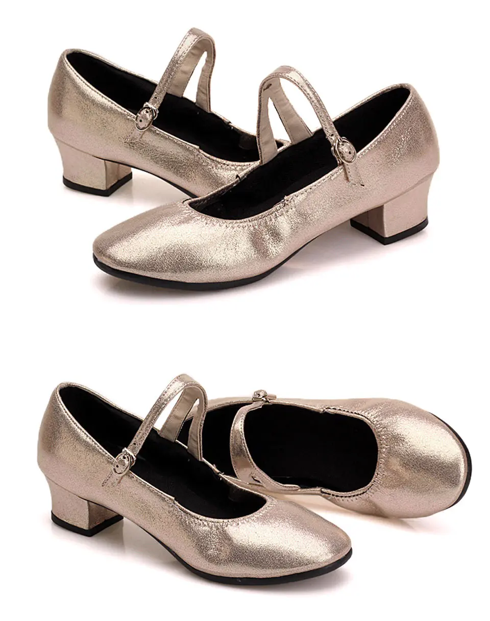 Женские туфли для танцев на среднем каблуке; Цвет серебристый, красный; блестящая ткань; женские танцевальные туфли для латиноамериканских Танго; женская обувь для танцев в национальном стиле