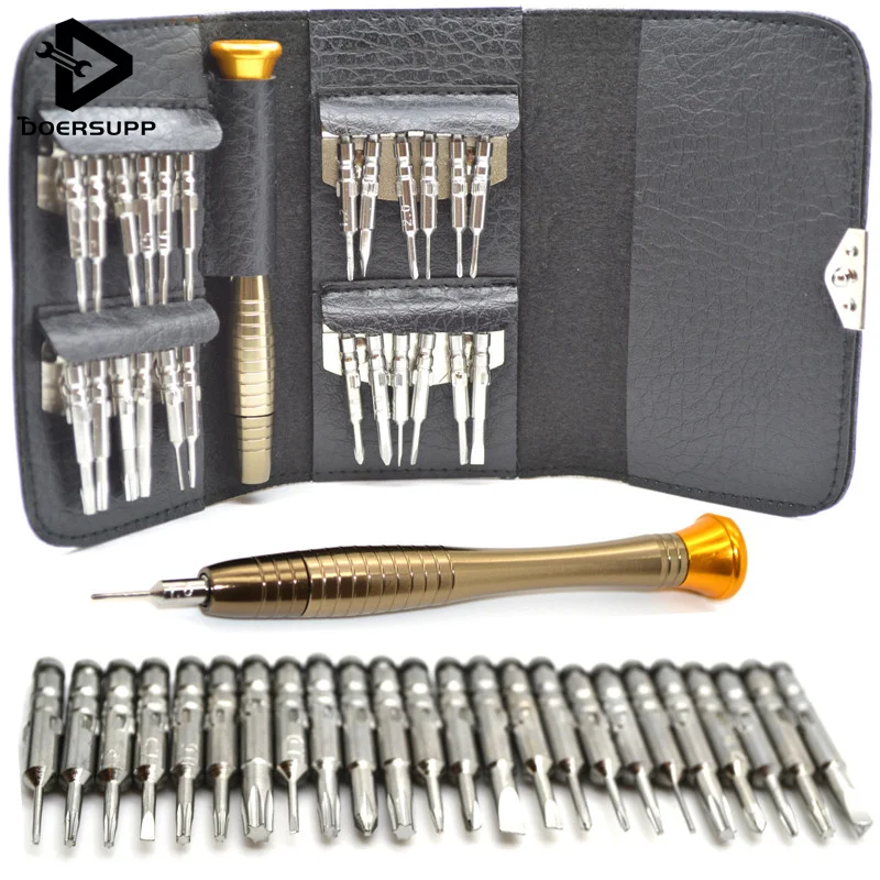 

Hot Sale 25 in 1 Precision Torx Phone Screwdriver Set Wallet Repair Tool Multi Tool Herramientas For iPhone Laptop Cellphone