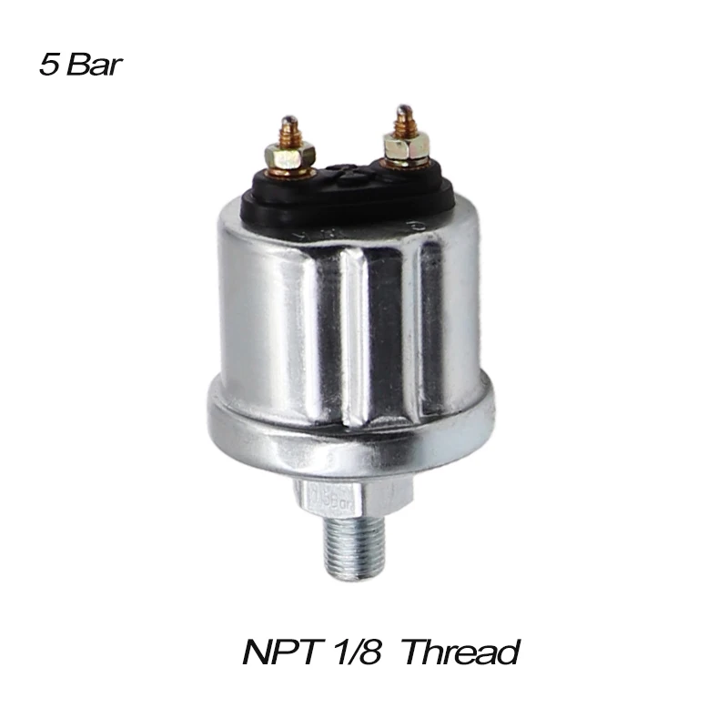 Механический датчик давления масла M10* 1 NPT-1/8 для измерения давления масла диапазон 5 бар/10 бар датчик давления - Цвет: NPT-0.125 5Bar