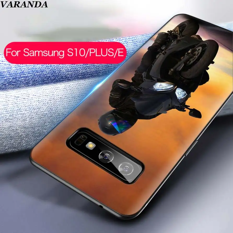 Moto Cross moto rcycle спортивный черный силиконовый чехол s для samsung Galaxy S10 Plus S10e S8 S9 Plus A30 A50 M20 M30 мягкий чехол