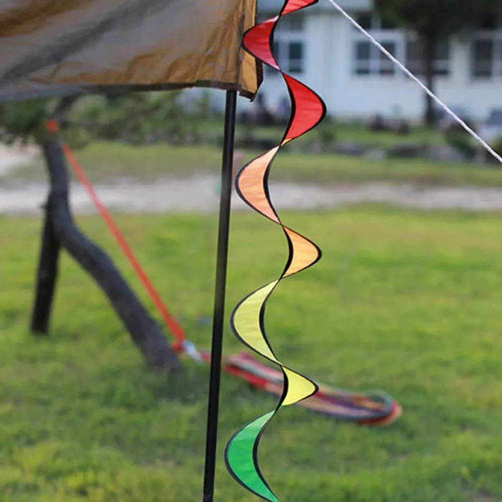 

Rainbow Wind Spinner Tent Garden Outdoor Lawn Decoration Nylon Colorful Wind Spinner ASD88