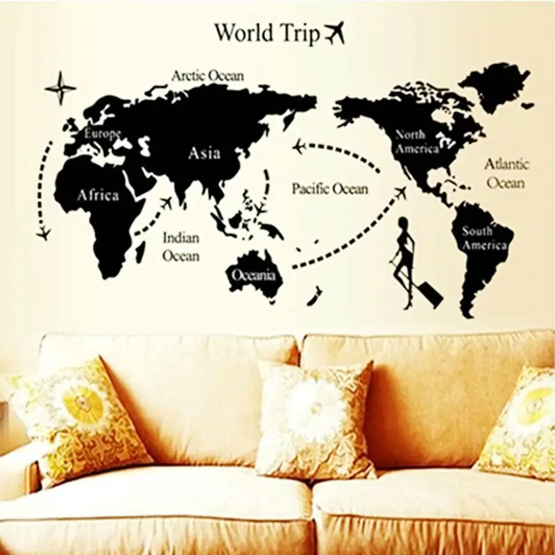 Us 5 99 34 Off Two Size Hot World Map Wall Stickers Office Living Room Decorations 8278 Diy Vinyl Adesivo De Paredes Home Decals Mual Art 3 0 In Us 5 99 34 Off Two Size Hot World Map Wall Stickers Office Living Room Decorations 8278 Diy Vinyl Adesivo De Paredes Home Decals Mual Art 3 0 In