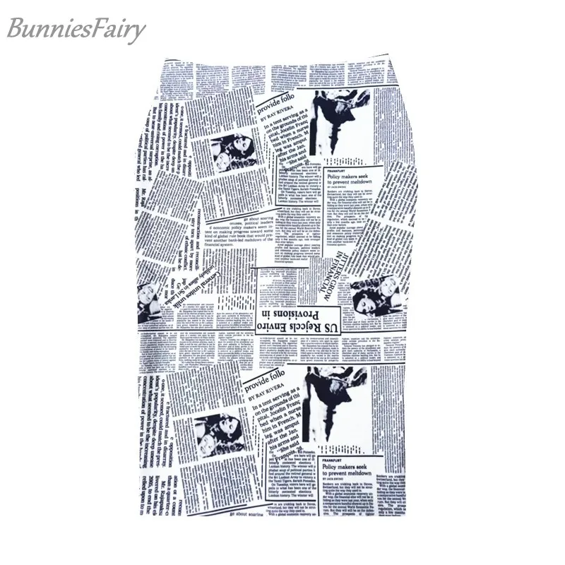 BunniesFairy 2019 летняя 50 s 60 винтажная Ретро стиль для леди газета с буквенным принтом