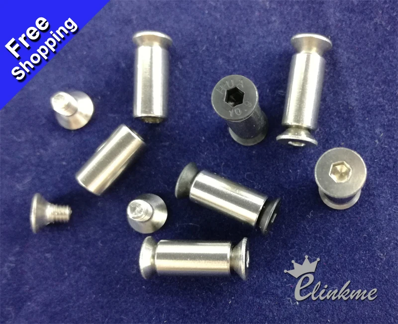 

5pcs,19MM stainless steel Knife Handle hex Screws Suitable for 5mm hole black ,free shipping(EAM)