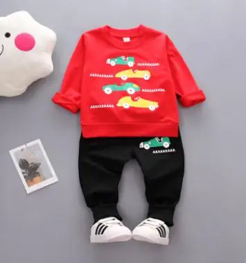 

Cotton Boy's Set 2019 Spring Autumn Korean Cartoon Infant Baby Clothing for 0-4 Years Old Two Piece Set Children's Wear QHQ051