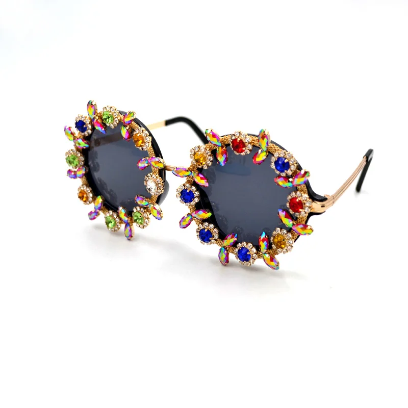 Classic Retro Round Rhinestone Flower Sunglasses Women Brand Designer Handmade Summer Luxury Crystal Ladies Sunglasses gafas A1|designer ladies sunglasses|ladies designer sunglassesladies sunglasses - AliExpress