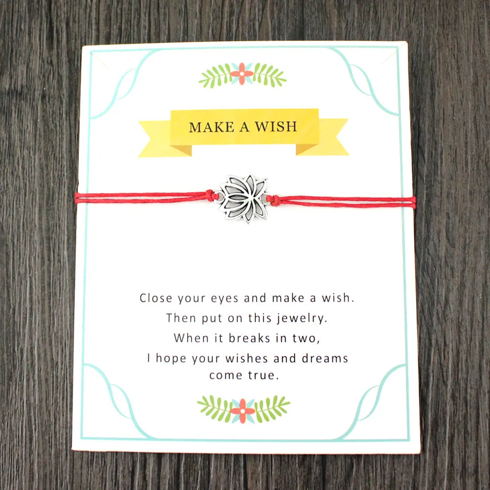 

Yoga Lotus Om Symbol Buddhism Sea Turtles Tortoise Bee Antique Silver Charm Bracelets with Card Women Men Boy Girl Jewelry