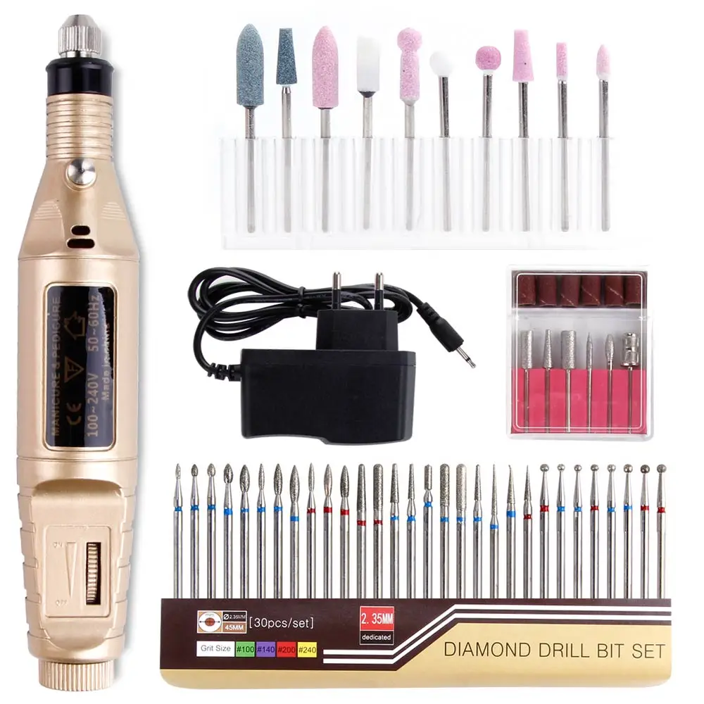 Professional Electric Nail Drill Bits Set Manicure Machine Milling