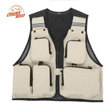 Outdoor Sport Clothing Fishing Vest Summer Fishing Vest Multi Pocket Fishing Director Photojournalist Clothes 7 Colors