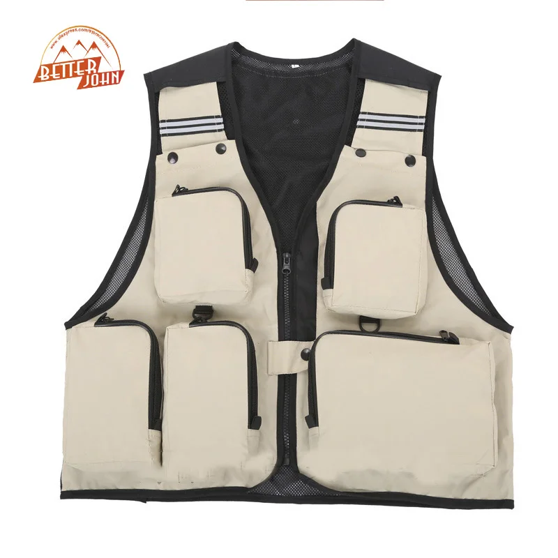 Vêtements de Sport de plein air gilet de pêche d'été gilet de pêche Multi poche directeur de pêche photojournaliste vêtements 7 couleurs