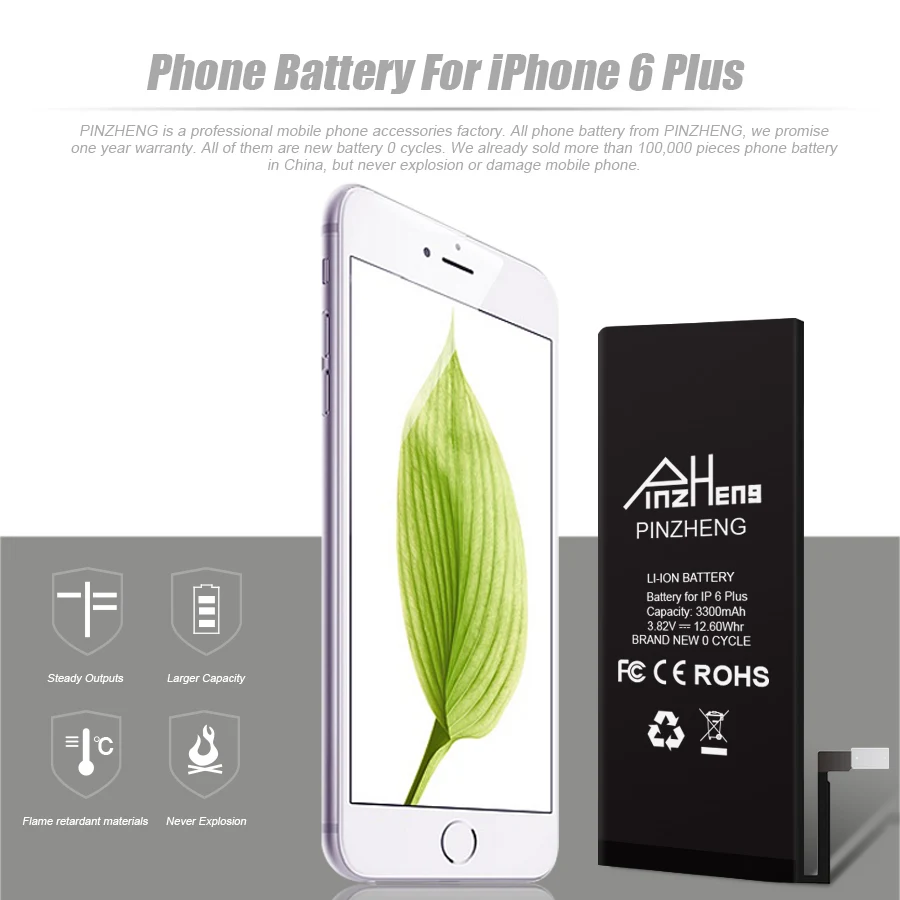 PINZHENG оригинальный 3300 мАч аккумулятор для мобильного телефона iPhone 6 Plus набор