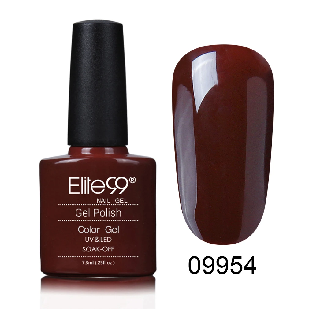 Elite99 7,3 мл стойкий цветной гель для лака для ногтей, отмачиваемый УФ-грунтовка для ногтей, Гель-лак для ногтей, лак для ногтей, нужен для отверждения лампы - Цвет: 09954 Indianred