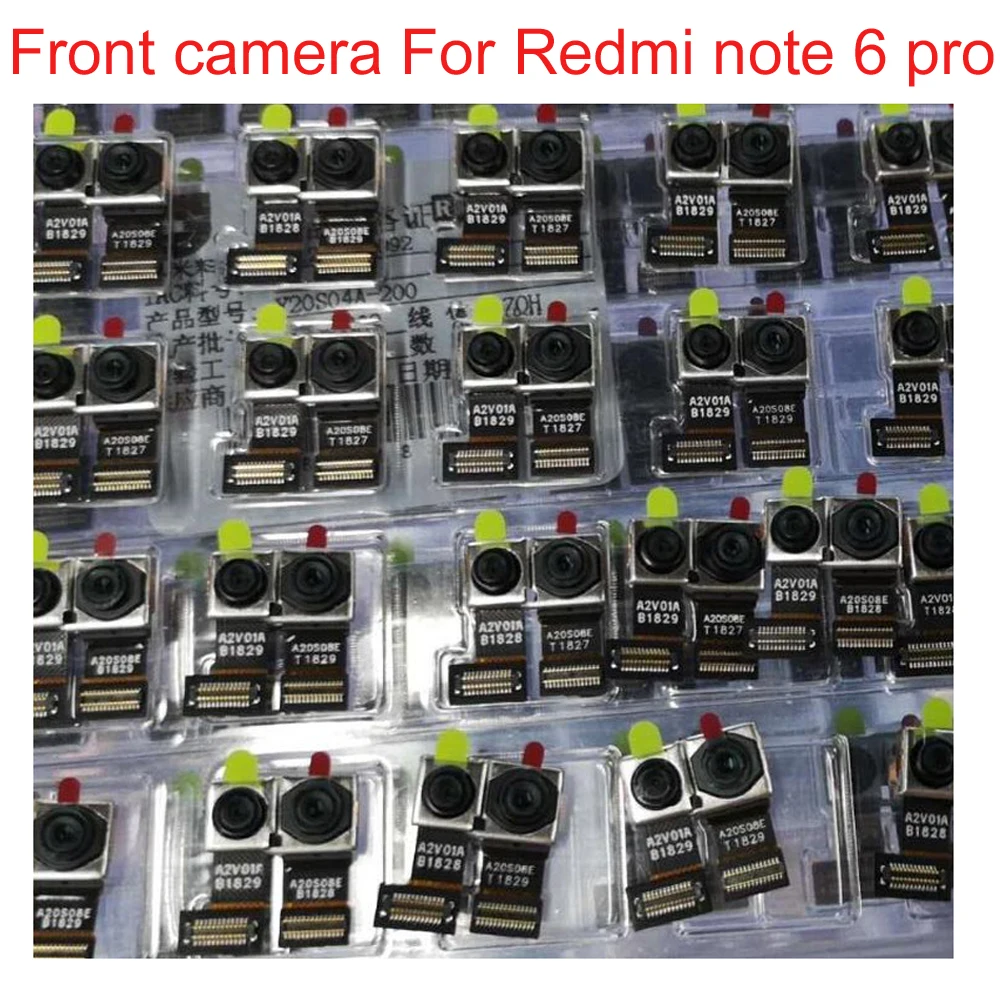 Оригинальная протестированная Рабочая большая Задняя Основная камера гибкий кабель для Xiaomi Redmi Note 6 Pro маленькая фронтальная камера Запчасти для телефонов