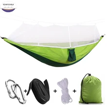 Portable Hammock High Strength Parachute Hanging Bed With Mosquito Net For Drop shipping Outdoor Travel Camping Hammock Chair