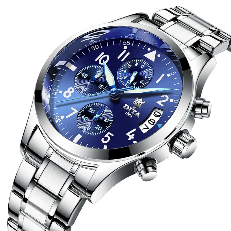 

2019 sports dive watch leather naviforce chronograph quartz relojes de mujer bracelet men watches