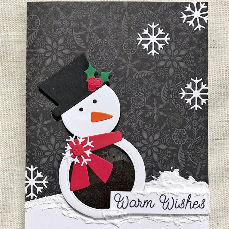 

Naifumodo Xmas Circle Frame Metal Cutting Dies for Card Making New 2019 Dies Scrapbooking Snowman Metal Cutting Dies Use