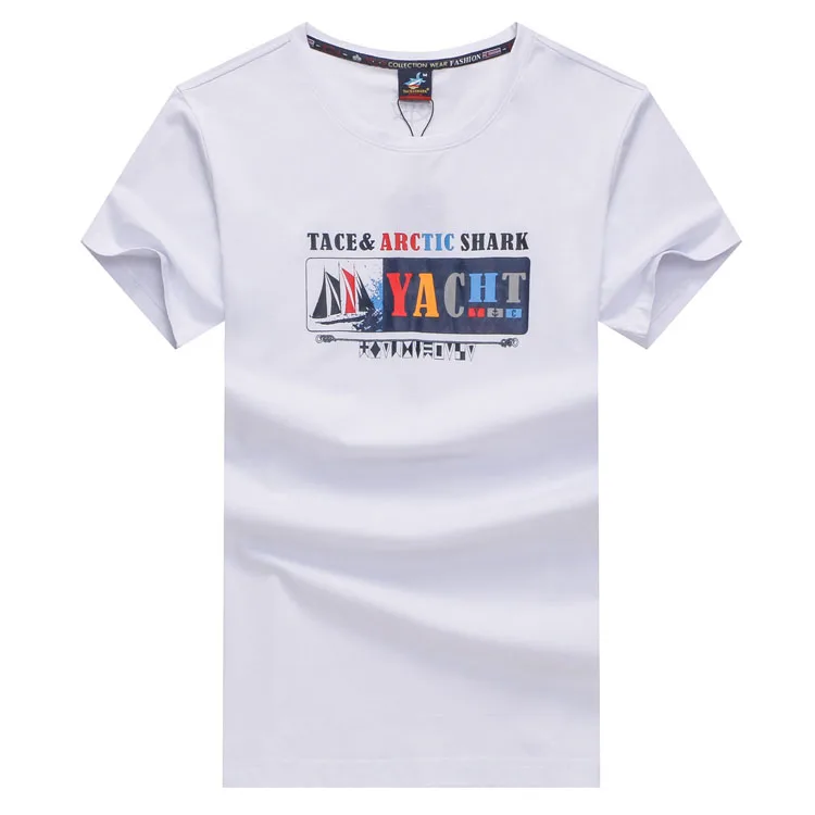 

TACE&SHARK T shirt men's 2018 new style summer comfort casual solid color printed pattern freely male clothing free shipping