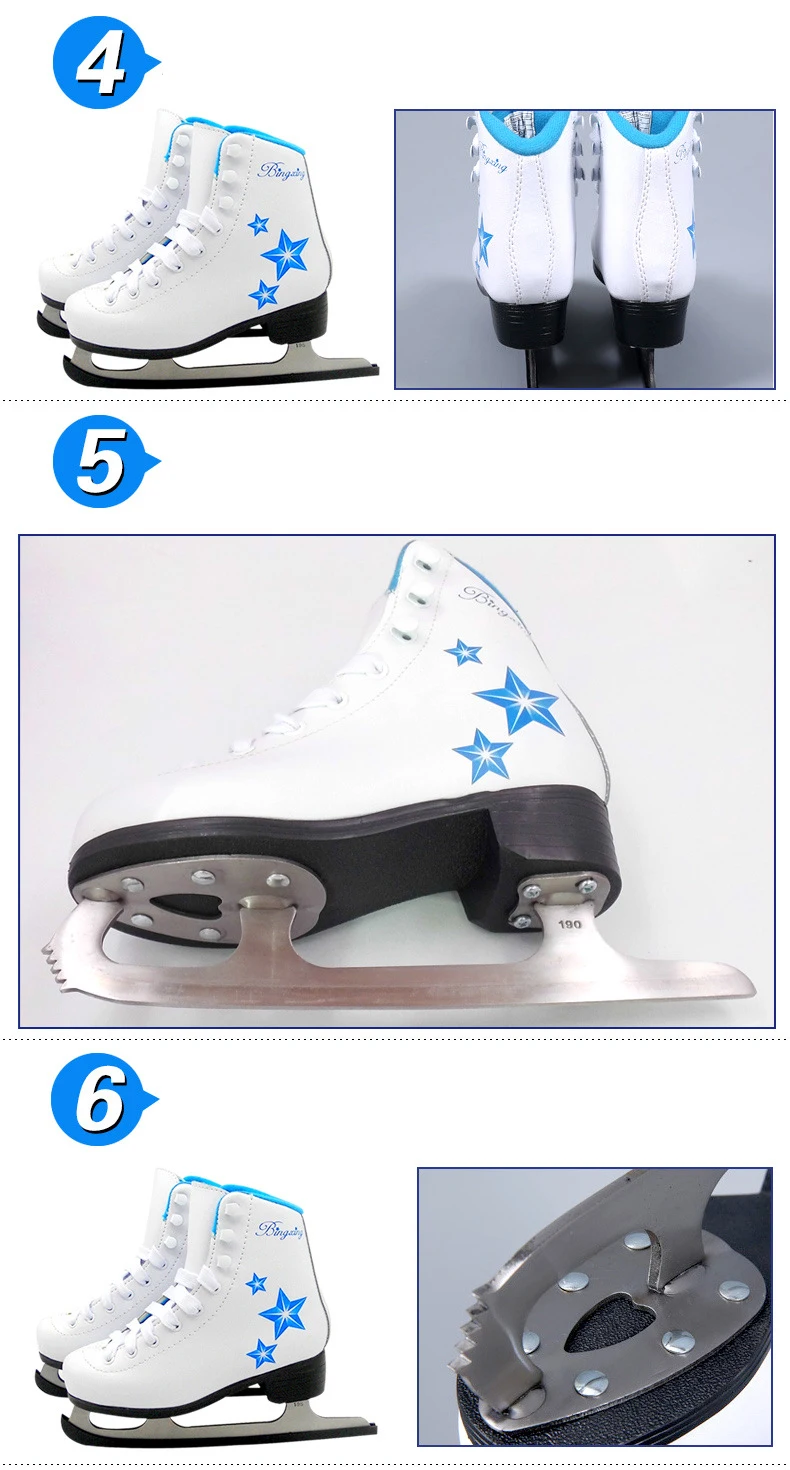 Новая водонепроницаемая обувь для хоккея на льду для детей, обувь для катания на коньках со льдом, утолщенная теплая обувь для фигурного катания, голубого/розового цвета