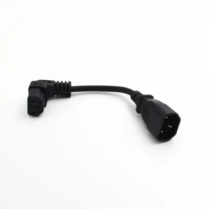 IEC 320 C14 Male to C13 Female PLug PDU/UPS Extension Power cable Connector Up 90 degrees right angle 1 pcs| |