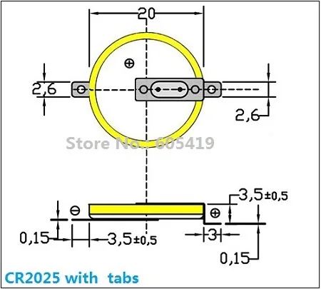 CR2025 drawing