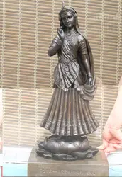 003276 24 "Подпись wumageqi Свами чистая бронзовая Статуя лотос база Кришна Индии Будда