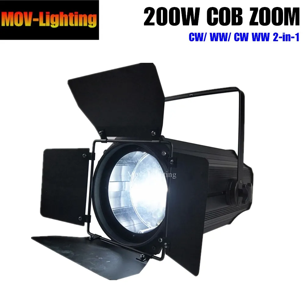 2 шт. Zoom Par COB 200 Вт теплый белый/чистый сценическое освещение профессиональные