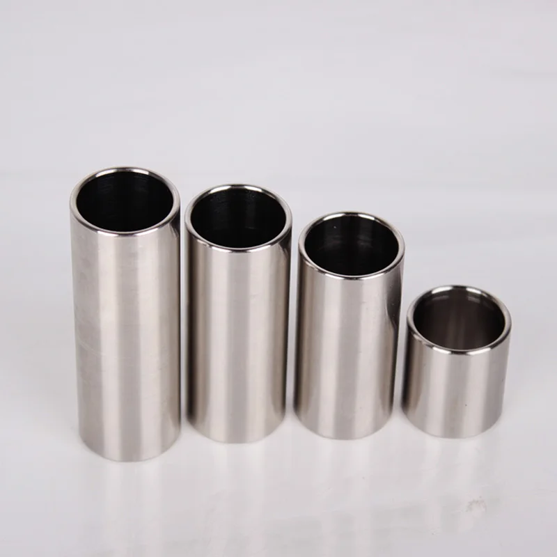 Metal Guitar Slider Finger Knuckle String Slides Cylinder Tube Silver