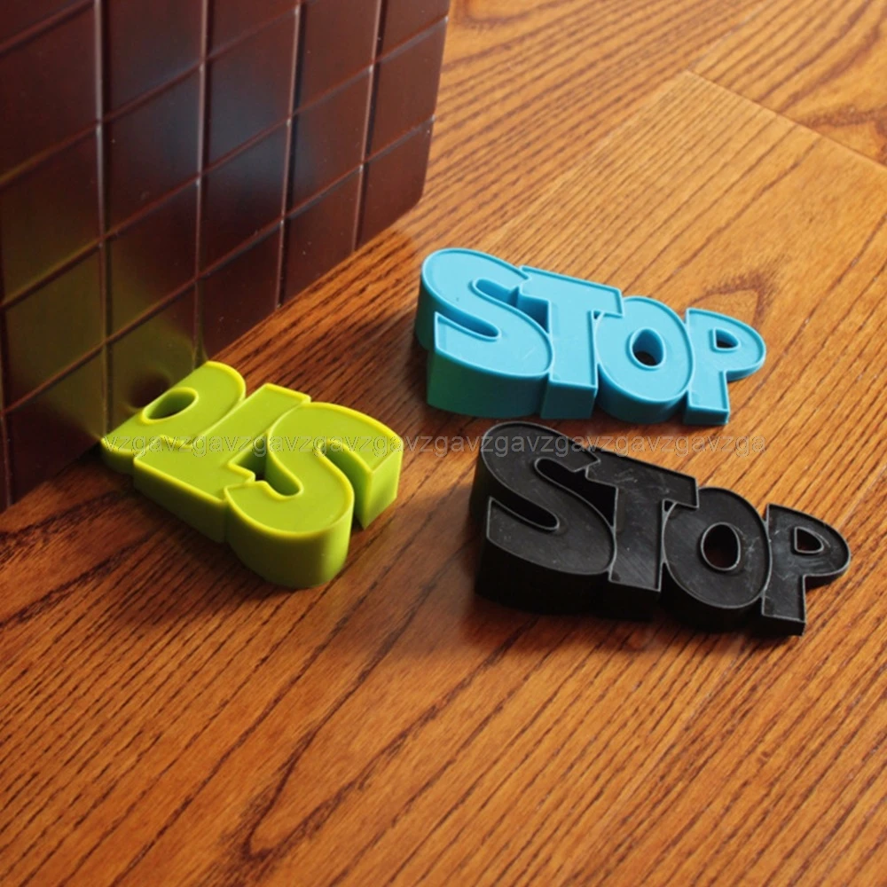

Door Stucker Safe Stop Letters Modelling Silicone Wind Bottom Protect Door Stucker JUN06 dropship