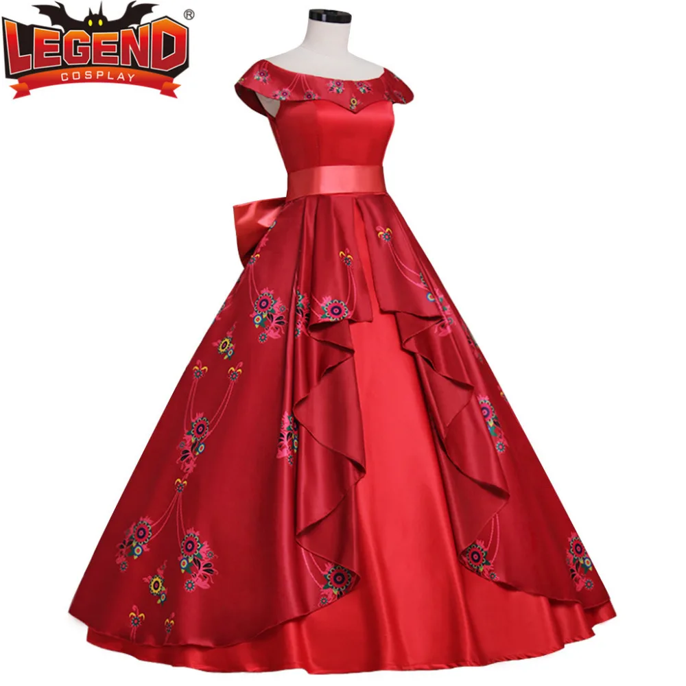 Robe de Princesse Elena Tenue de Bal Rouge Costume de Barrage de Carnaval d Halloween Cosplay pour Femme Adulte