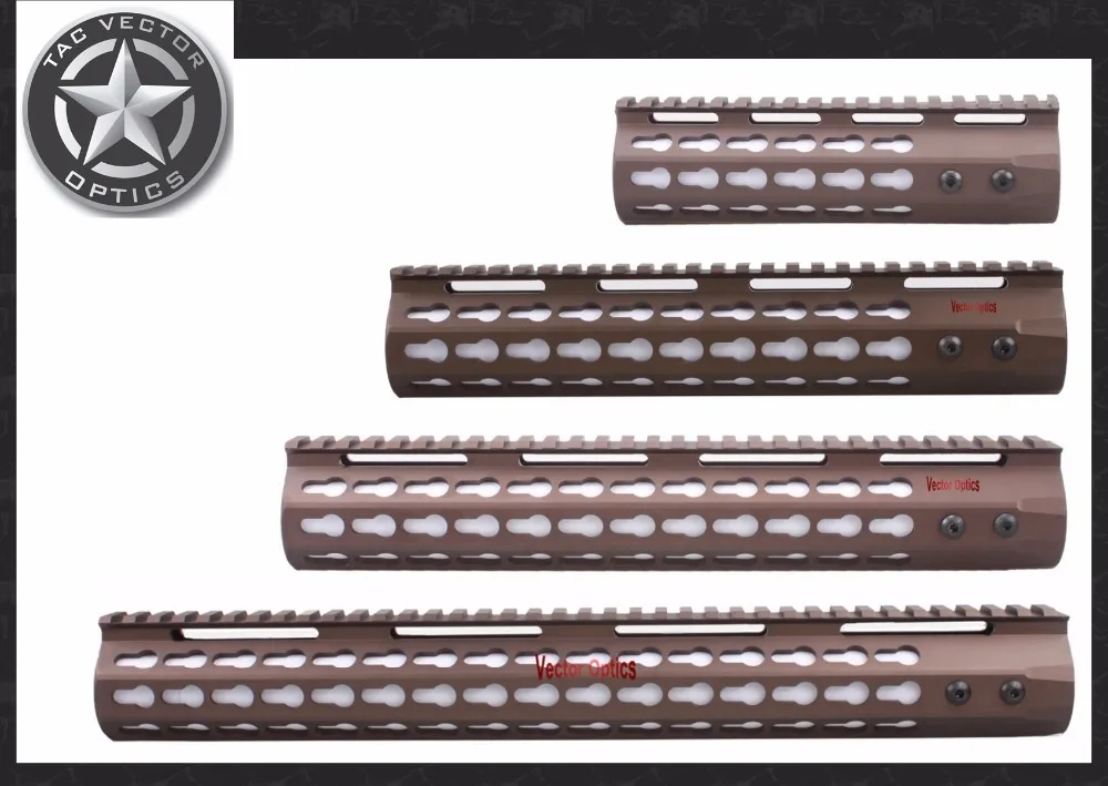 

Vector Optics GEN III Slim Key Mod 7'' 10'' 12''' 15'' inch AR15 Free Floating Handguard Picatinny Scope Rail Mount Bracket