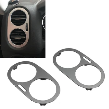 

JEAZEA 1Pair Side Dashboard Panel Air Vent Outlet Frame Cover Car Accessories For Volkswagen VW Tiguan 2013 2014 2015