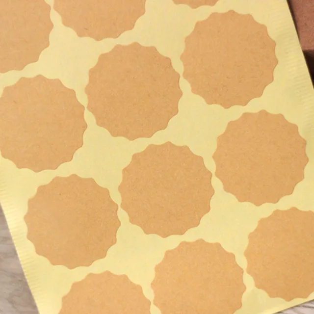 blank flower kraft stickers