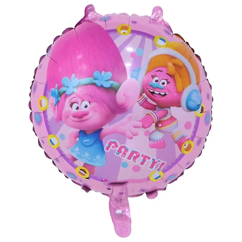 

10Pcs Trolls Cartoon Foil Inflatable Balloon Kids Birthday Party Decoration Helium ballons Classic Toys Baby shower