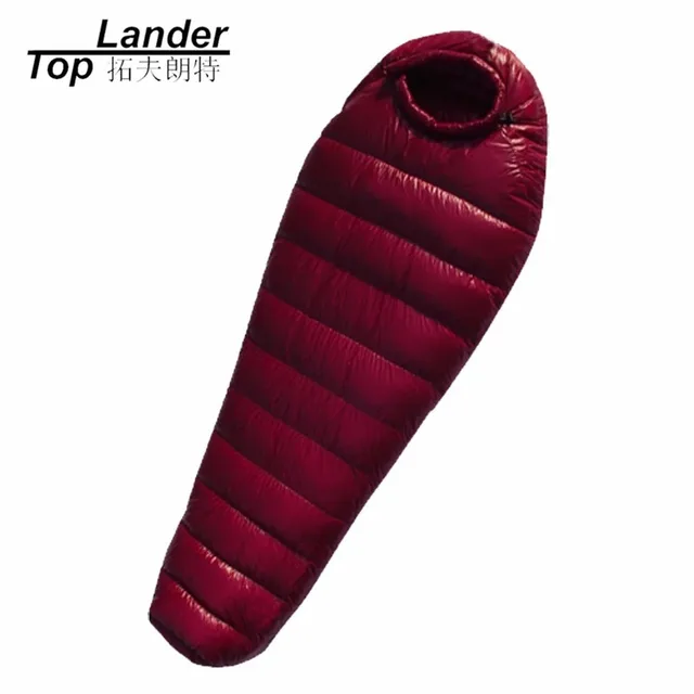 US $54.00 Ultralight Duck Down Sleeping Bag Winter Waterproof Mummy Sleeping Bag Warm Outdoor Camping Hiking 
