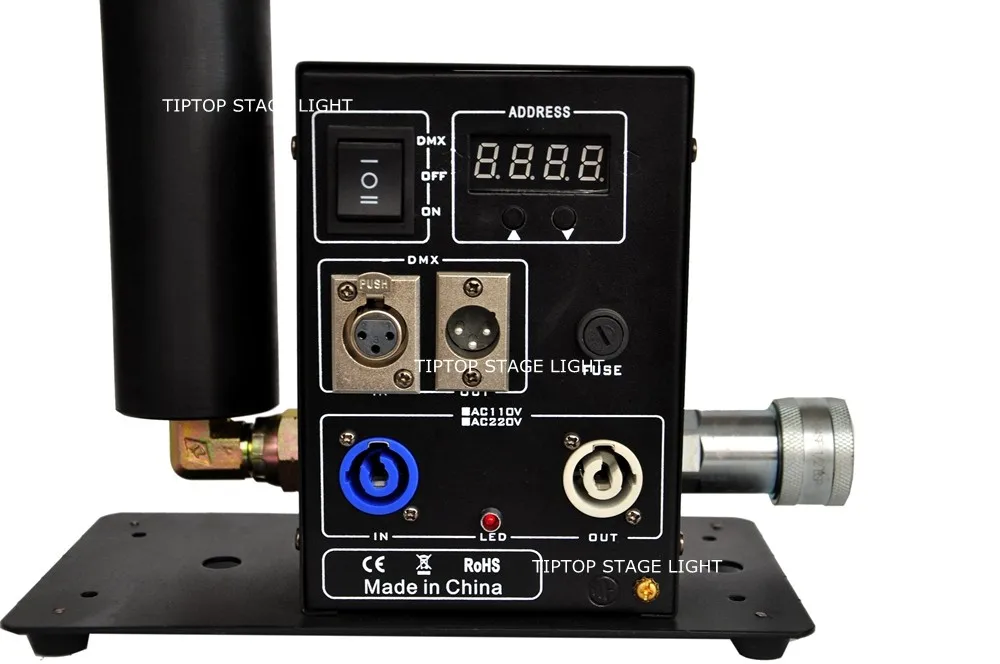 Tamanho do Bico Furo de Montagem Máquina de Jacto de Coluna Freeshipping 2 Co2 Xlot Mini Jato Canhão Porão Dmx Stage Co2 2ch Partido Canhão 9 machine pet