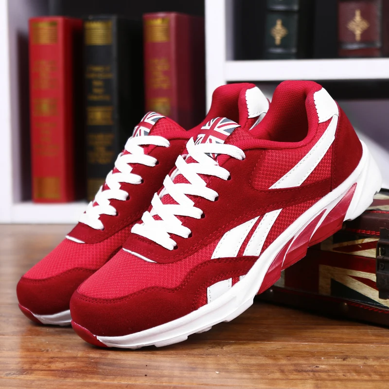 

Popular Spring Autumn Men Running Shoes Breathable Outdoors Sports Shoes Zapatos Lightweight Comfortable Athletic Male Sneakers