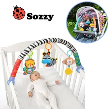 Sozzy Baby Stroller/Bed/Crib Hanging Toys For Tots Cots rattles seat cute plush Stroller Mobile Gifts 88CM Zebra Rattles