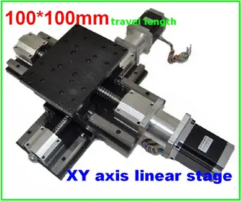 

Precision Linear Stages XY axis module cross-slide CNC sliding table in 100*100mm travel length