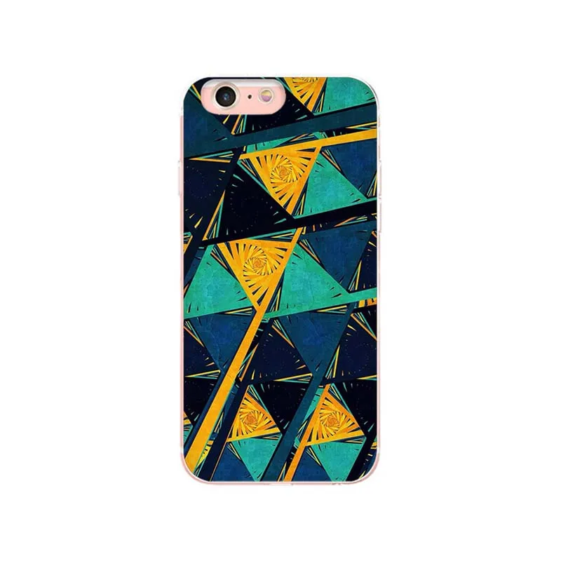 MaiYaCa Triangle geometry DIY Painted Beautiful Phone Accessories Case for Apple iPhone 8 7 6 6S Plus X 5 5S SE 5C Cellphones