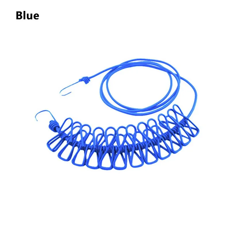 Новинка популярная стильная портативная уличная бельевая цветная пружинная ткань с зажимом, линия для стирки, сушилка для одежды, туристический лагерный Канат