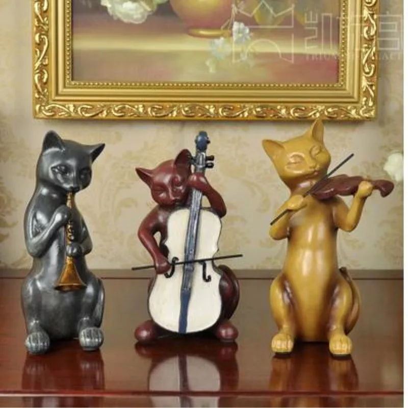  Creative music cat crafts decorative tabletop trinkets bedroom home set up home furnishings lovely  - 32957910143
