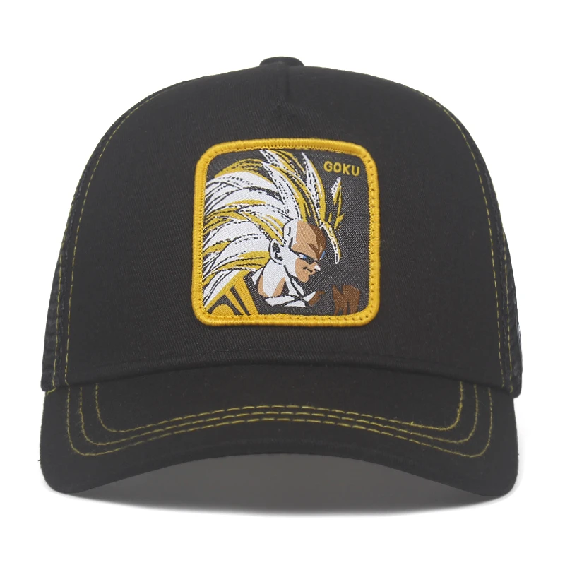 Бренд Dragon Ball Z Goku VEGETA MAJIN Snapback оберточная Стеклопластиковая Мужская и Женская Хип-хоп шляпа для папы грузовая сетчатая шапка дропшиппинг