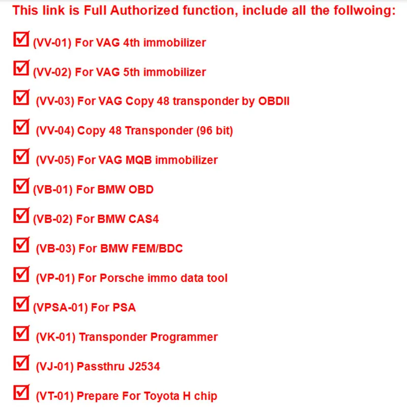 Xhorse VVDI2 полная версия V6.7.5 для V W/Audi/BMW/Porsche/PSA Plus BMW FEM BDC ID48 96bit OBDII MQB все