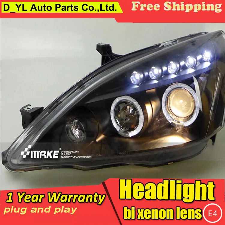 D_YL Car Styling for Honda accord Headlights 2003 2007 accord LED