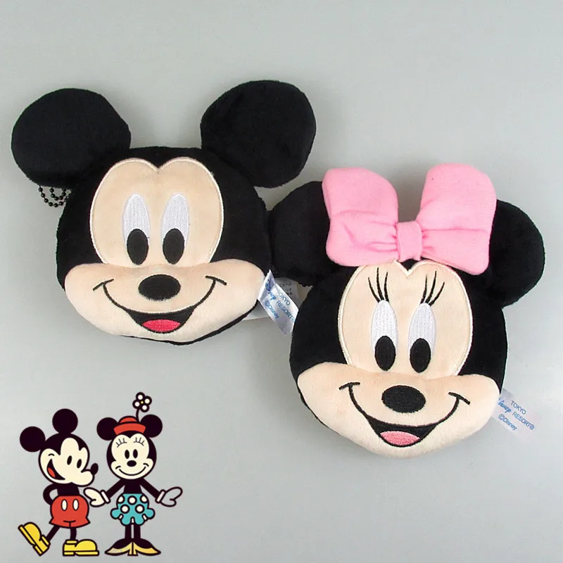 

Disney Mickey mouse children cartoon Plush doll Purse Coin Keychain pendant bag Stuffed packet plush Card package kid Coin bag