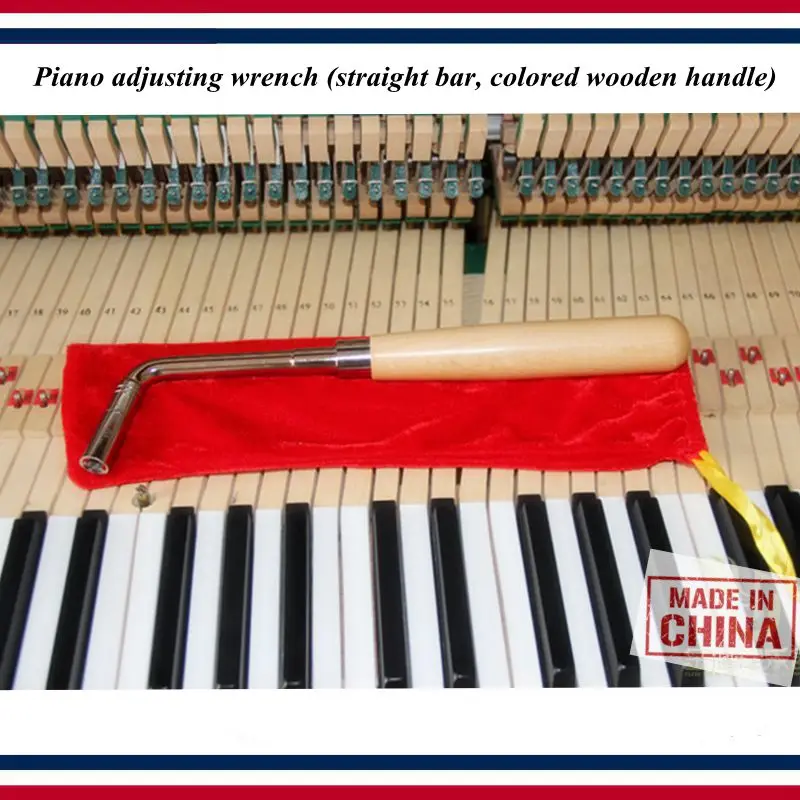 

Piano tuning tools accessories - Piano repair tool , Piano adjusting wrench (straight bar, colored wooden handle) - Piano parts