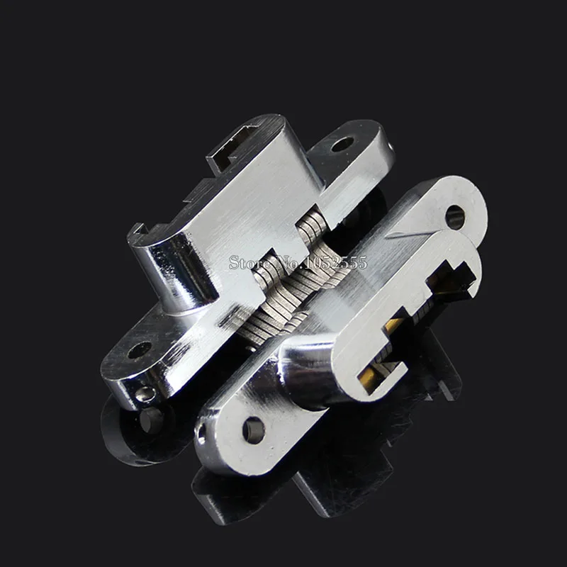 1PCS Hidden Hinges Size 19x95mm Bearing 25KG Invisible Concealed Cross Door Hinge Stainless Steel Hinge For Folding Door KF1061